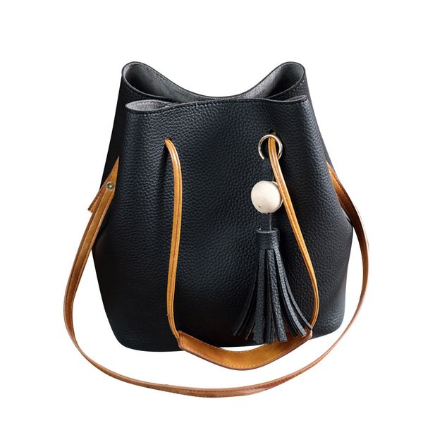 

sleeper #4005 fashion tassel women bag litchi handle bag single shoulder for girl women bolsa feminina 2018 da