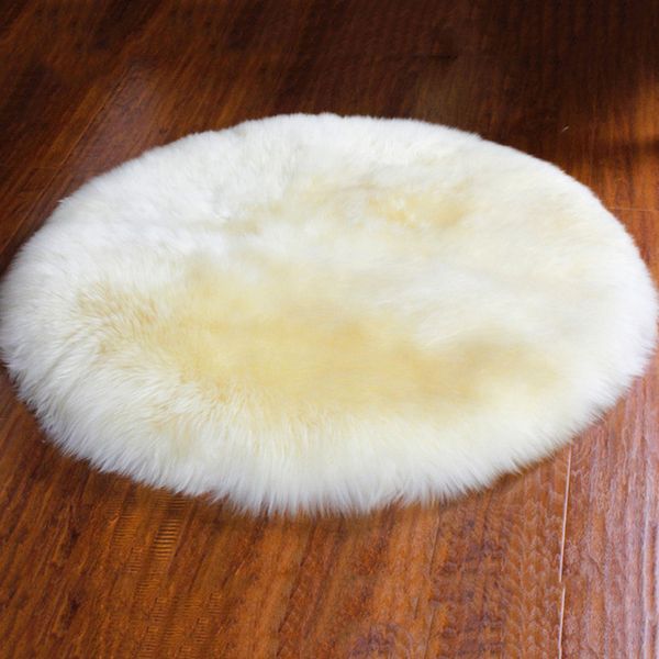 

100% real sheepskin wool round carpet luxury thicken soft shaggy area rugs and carpet for living room chair cover home mats home