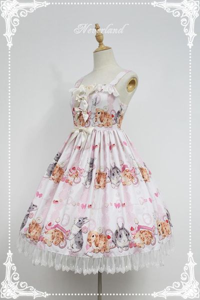 

sweet empire waist lolita jsk dress 's desert time printed short dress by soufflesong, Black;red