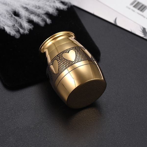 

pt014 gold color stainless steel cremation jewelry - memorial urn funeral casket for loved one's ashes keepsake, Silver