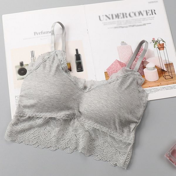 

women lace strap bra padded push up bras integrated embroidery hollow detachable sponge wire bralette new, Black;white