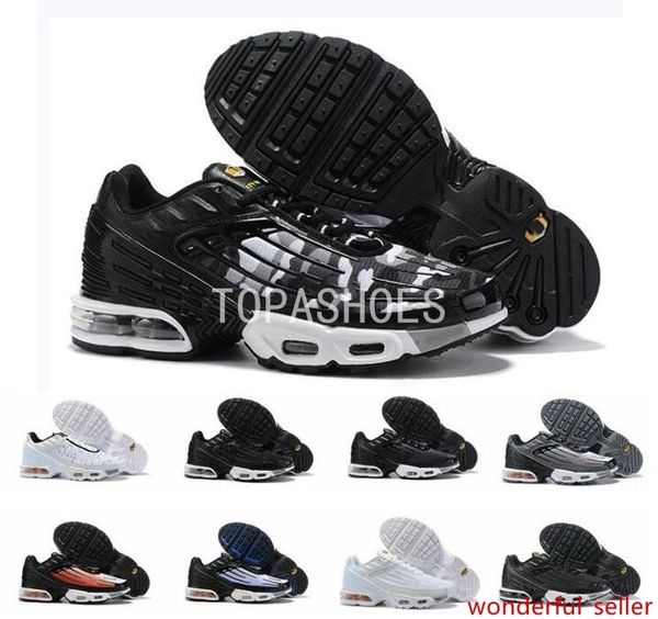 

2019 new plus iii 3 men desig tuned running shoes classic outdoor black white sport shock sneakers women requin blue spider 36-45
