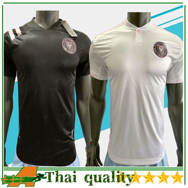 

2020 player version maimi home soccer jersey #23 beckham 20/21 black soccer shirts short sleeve men football uniforms on, Black;yellow