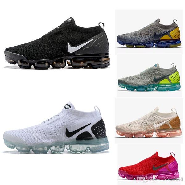 

2019 knit 1.0 2.0 3.0 mens running shoes triple white black heritage cushion trainer men women sports sneakers 36-45