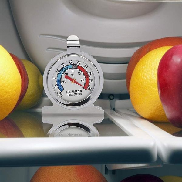 Multi-Purpose Round Dial portátil Cozinha Stainless Steel Freezer Frigorífico Termómetro Frigorífico Refrigeração Temperature Gauge DHL M518