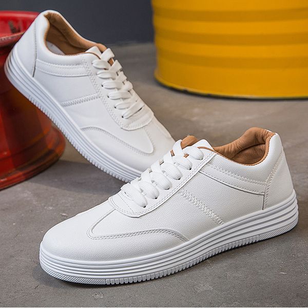 

fashion triple white low cut brown men casual shoes comfortable breathable women men shoe sports sneakers 35-44, Black