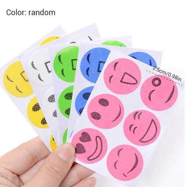 

2020 dropshipping (1 set=6 pcs) anti mosquito sticker patch citronella mosquito killer cotton smiling face mosquito repellent r0603