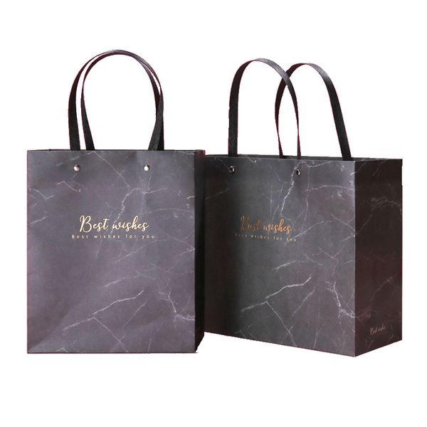 

black marble wishes gift bags with handles large gift bags for wedding party baby showers business shopping