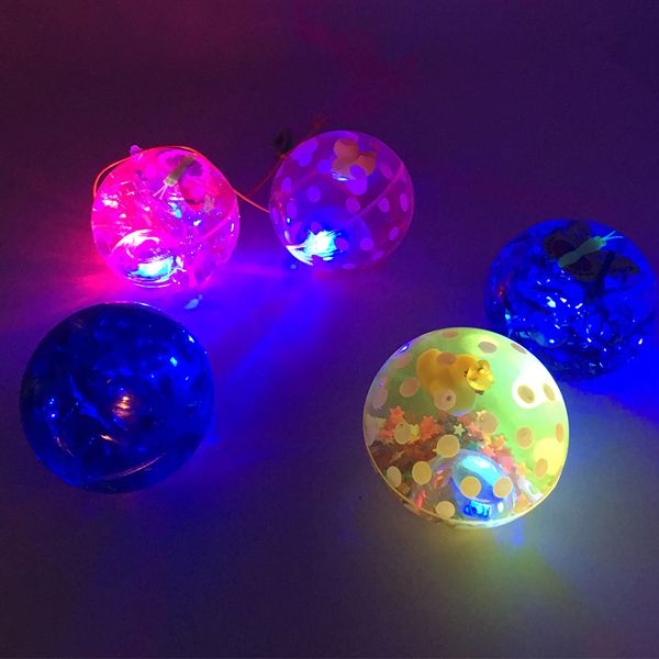 

novelty luminous elastic ball toys parent-child interactive educational decompression toys flash bouncing ball children birthday gift
