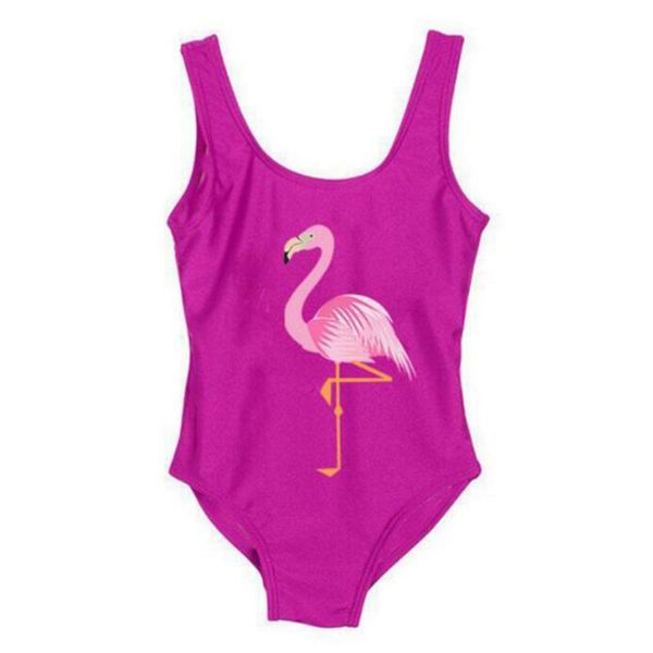 

new cute baby girl one piece swimsuit swimwear kids children flamingo swim beach wear bodysuit swimming bathing suit