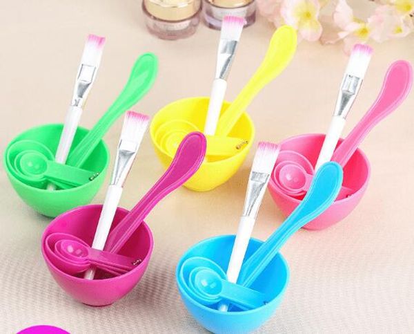 

4 in 1 diy facial mask mixing bowl brush spoon stick tool face care set high quality