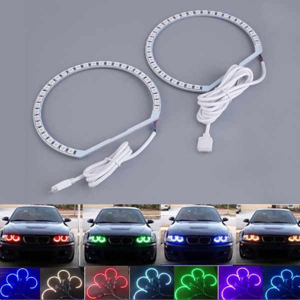 

4шт e36 e38 e39 e46 rgb 4 * 131mm multi-color led вспышка автомобиль angel eyes фары кольцо комплект для горячих продавать