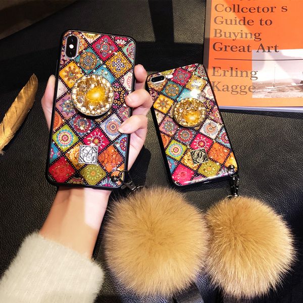 

2019 lady style soft tpu for iphone 7 foil case grop glue phone case gold foil lattice grain designer phone case