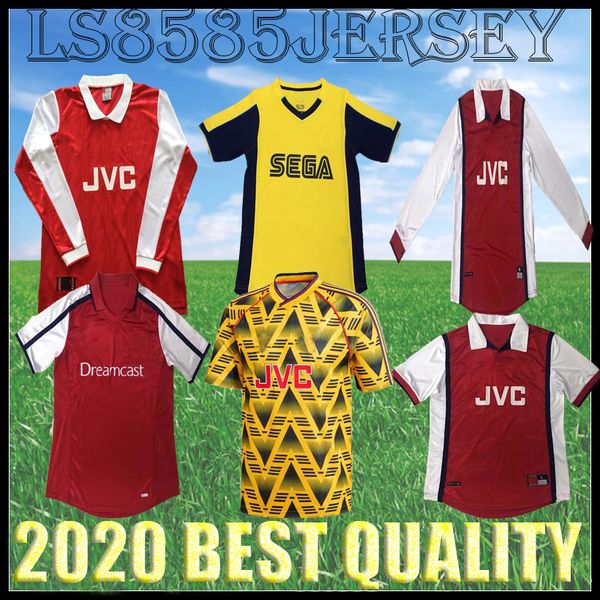 

arsen bruised banana retro soccer jersey 1998 2000 pre-match bergkamp henry 91/93 home away mailiot de foot survetement thailand quality, Black;yellow