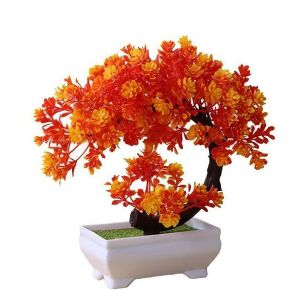 

1xartificial platic plant bonsai simulation mini potted home office decoration