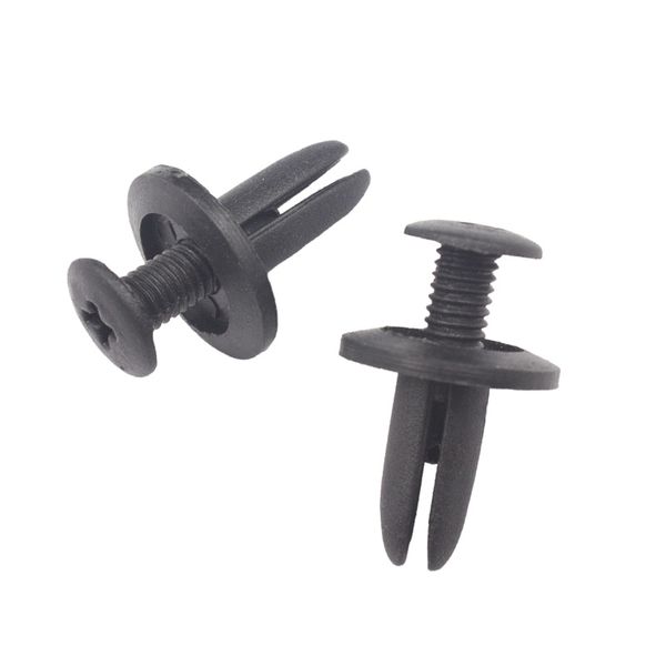

30 pcs fits 6.2mm hole screw push in plastic rivet for fastener retainers
