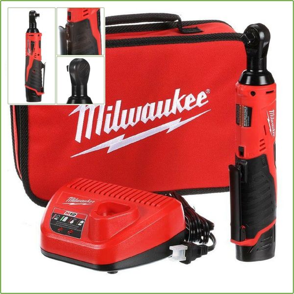 

New cordle rachet kit m12 lithium ion 12volt electric wrench tool with battery