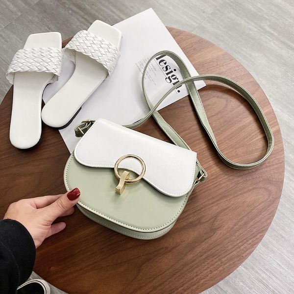 

female pu leather saddle crossbody bags for women 2020 luxury handbags designer sac a main ladies shoulder messenger bag #33