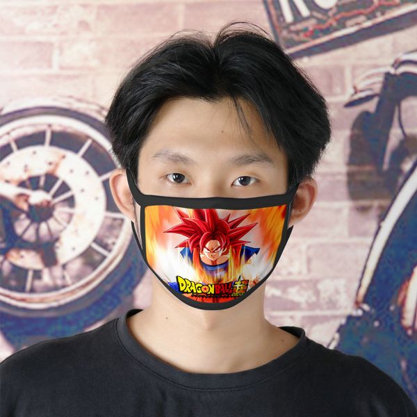 

dhl dragon ball xenoverse 2 0620 cartoon facemasks cute face mask for girl ice silk bilayer cubrebocas masque tissu tapaboca d, Silver