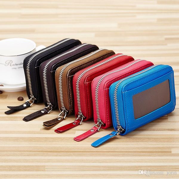 

layer organ type card pack women's real pickup clip zipper pocket