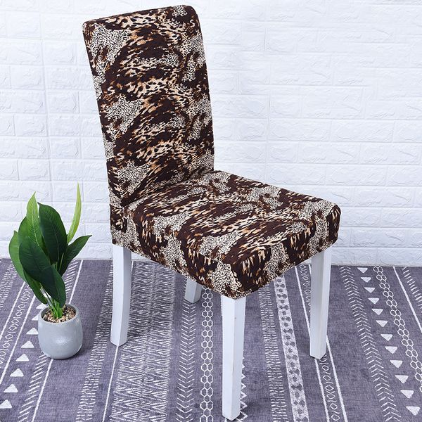 

flower leopard printing removable chair cover stretch elastic slipcovers restaurant for weddings banquet folding chair covering