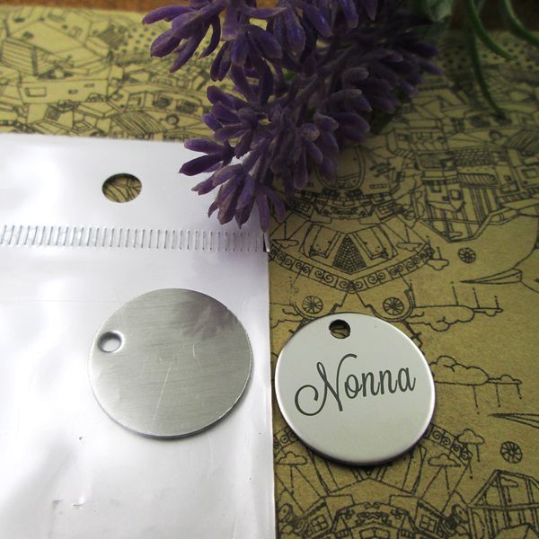 

40pcs--"nonna"stainless steel charms more style for choosing diy charms pendants for necklace, Bronze;silver
