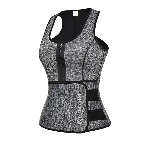 

sweat women neoprene waist trainer sauna suit waist cincher slimming vest adjustable waist trimmer belt tank shapewear