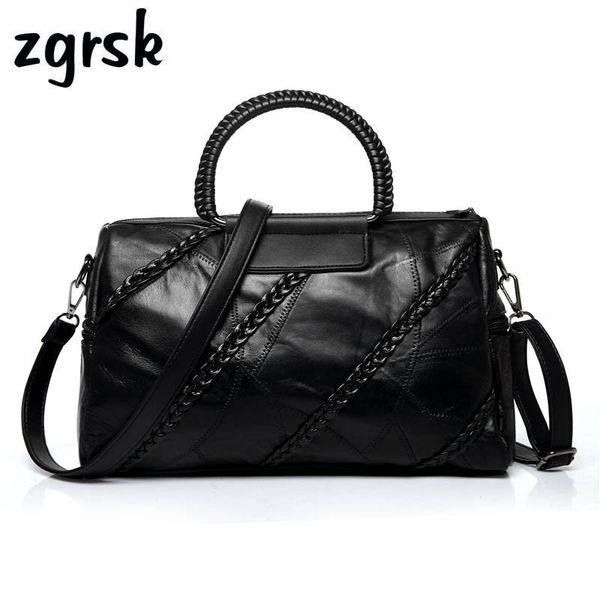 

designer sheepskin women bag leather handbag ladies shoulder messenger bags famous brands woven rivet bags black clutch bolsos