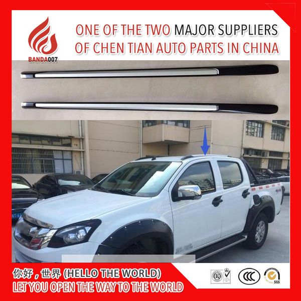 

2 pcs abs silver color sticker install car side rail roof rack for hilux revo 2015 2016 2017 2018