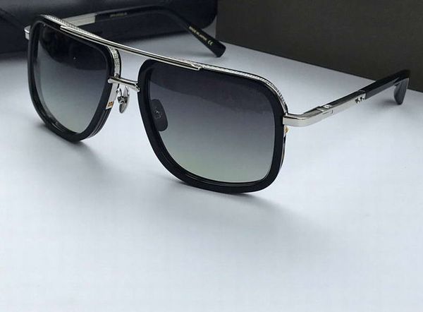 

men square pilot sunglasses 2030 titanium silver/grey shaded sonnenbrille outdoor shades mens sunglasses summer gafa de sol new with box, White;black