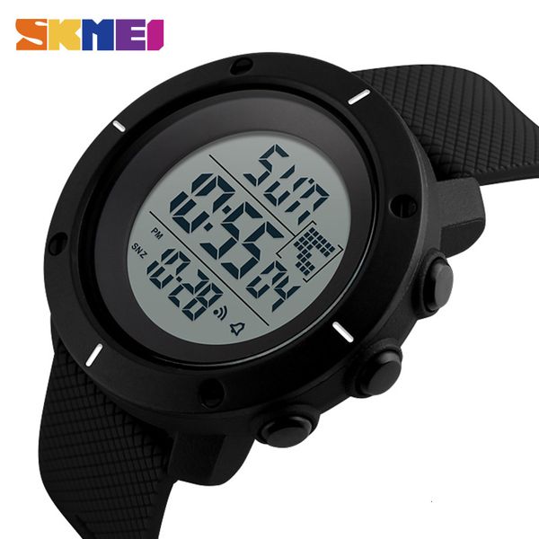 

skmei outdoor sport watch men multifunction chronograph 5bar waterproof alarm clock digital watches reloj hombre 1213 ly191213, Slivery;brown