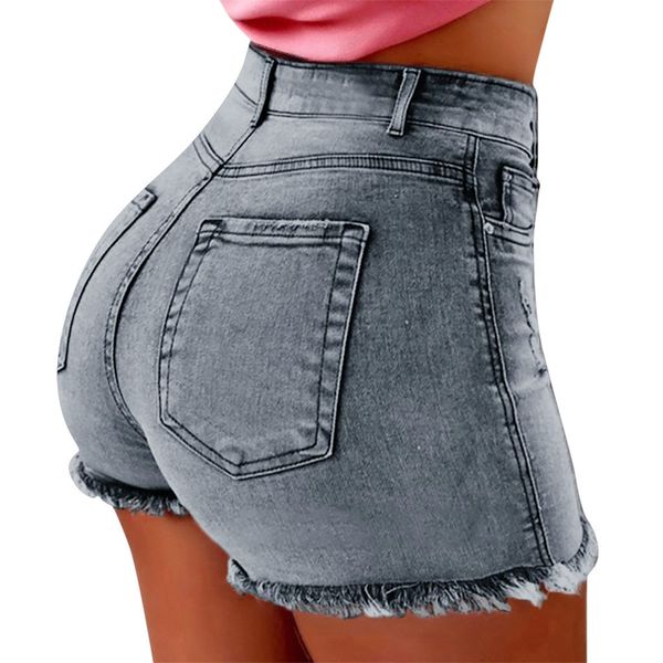 

plus size jeans woman high waist jeans ladies denim for women 2019 tassels pockets skinny button fly casual short feminino, Blue