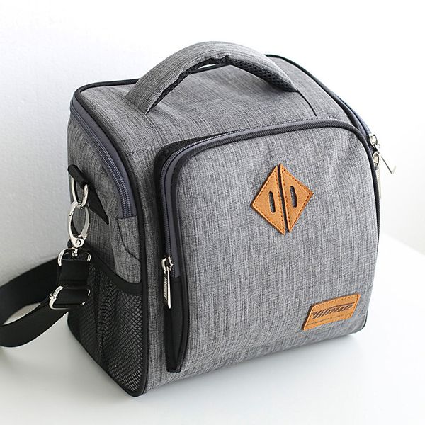 

gray cooler bag outdoor picnic car insulated thermal bags