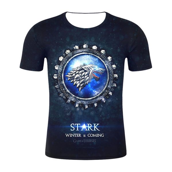

t-shirt mens targaryen dragon t-shirts costume figure summer 3d tshirt, White;black