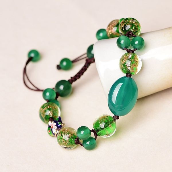 

ethnic strand bracelets for women green women fashion snap bracelets 2019 semi-precious stone bracelet femme friendship jewelry, Black