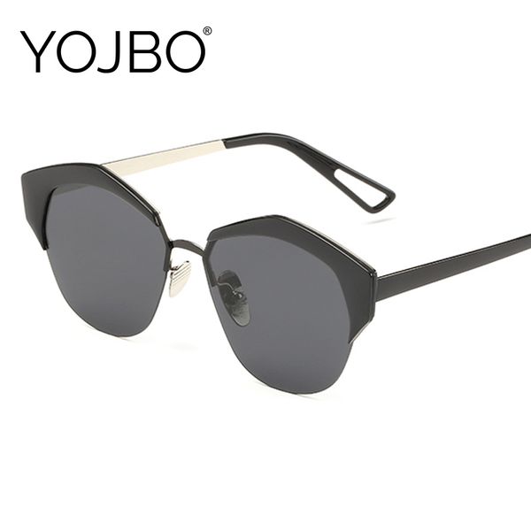 

yojbo очки женщин 2019 взрослых gafas de sol затенение женщина driver cat eye розовые очки зеркало марка дизайнер очки, White;black