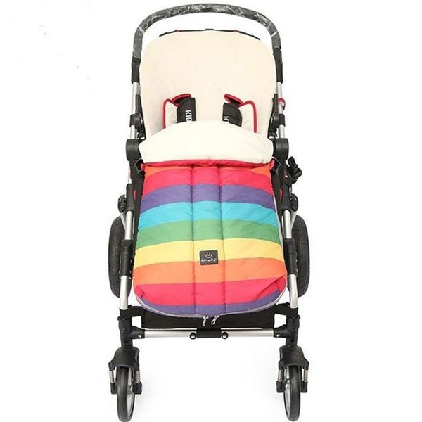 

stroller parts & accessories rainbow winter baby sleeping bags car seat bag , windproof cotton foot muff