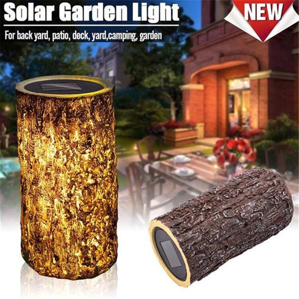 

us stock solar led landscape lights outdoor garden decor exterior stump lamp christmas waterproof fence post lights for pathway