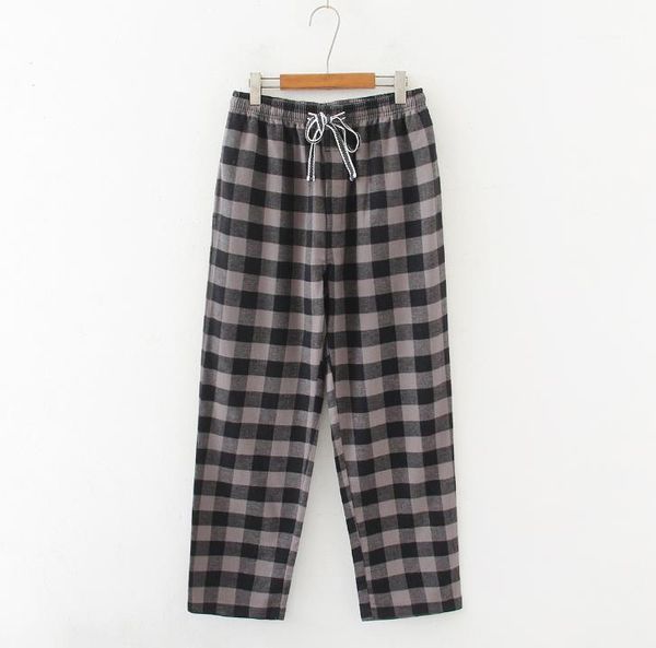 

sleepwear plus warm casual male designer pants daily fashion mens home clothing loose plaid mens home, Black