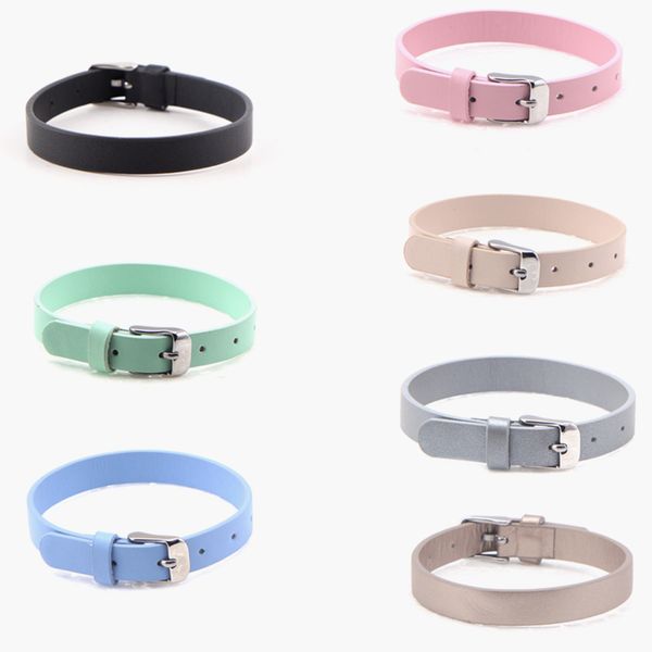 

vinnie design jewelry 2019 slide charm keeper bracelets genuine leather wrap bracelet wristband 10pcs/lot wholesale, Golden;silver