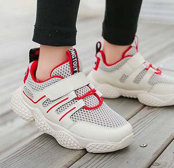 

лучшие качества классический sneaker chaussures enfants мода смарт тройные ботинки малышей платформы кожаных ботинок воздушных chaussures sh, Black;red