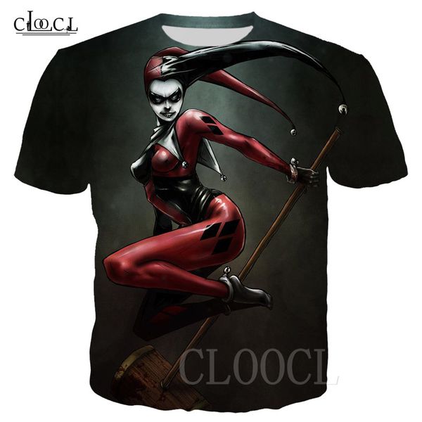 

2020 Summer Animes Harley Quinn Funny T-shirts Men Women Plus Size T Shirt 3D Print Sexy Clown Cartoon Short Sleeve Tee Tops