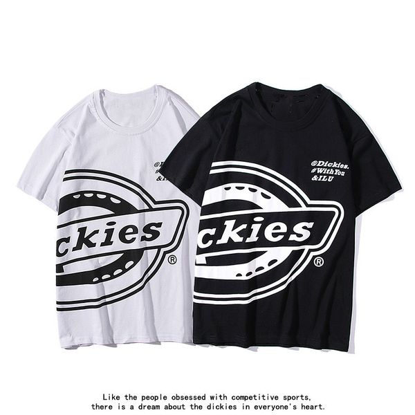 

дизайнерская новая летняя мужская футболка европа и сша tide brand letter printing с короткими рукавами для мужчин и женщин любителей m-2xl, White;black