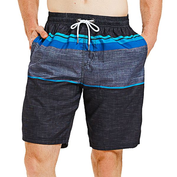 

2019 men quick dry breathable swimwear swim shorts trunks beach shorts striped swimming surfing pants running sports s91032x
