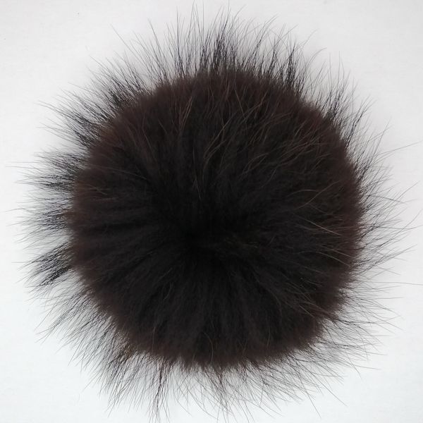

supply large raccoon fur pompom ball for hat accessories round shape pompons soft touch many colors, Silver