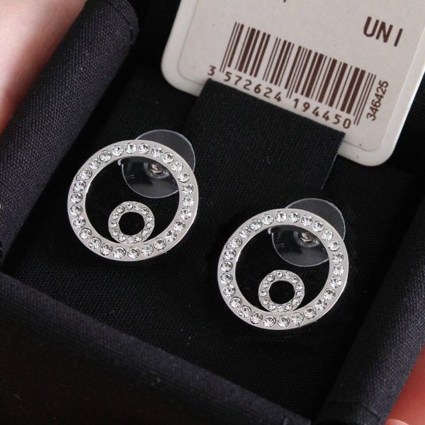 

fashion brand have stamps circle designer earrings for lady women party wedding lovers gift engagement luxury jewelry for bride with box