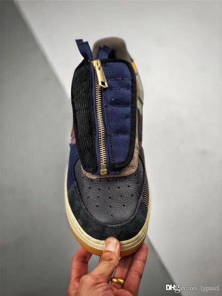 

new release travis scott x air forc 1 low cactus jack 1s designer fossil sail white shoes multi color muted bronze mens running sneakers