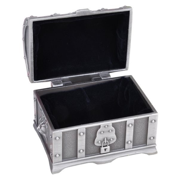 

хранение серьги золотые монеты ожерелья jewelry box организатор pirate кольцо electroplated treasure ретро, Pink;blue