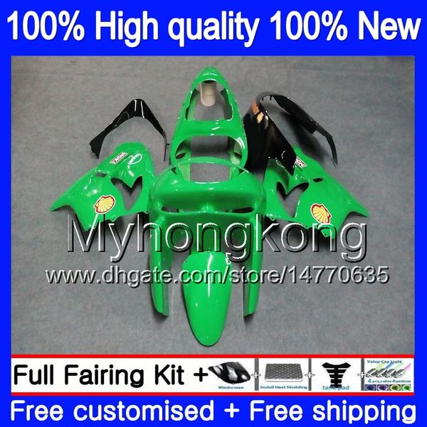 Karosserie für KAWASAKI ZX900 ZX9 R ZX 9R 1998 1999 2000 2001 220MY.21 900CC ZX 9 R 900 ZX-9R 98-99 ZX9R 98 99 00 01 ABS Hellgrüne Verkleidung