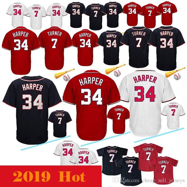 

7 Trea men Turner Jersey stitched Baseball Jerseys Cheap wholesale top men